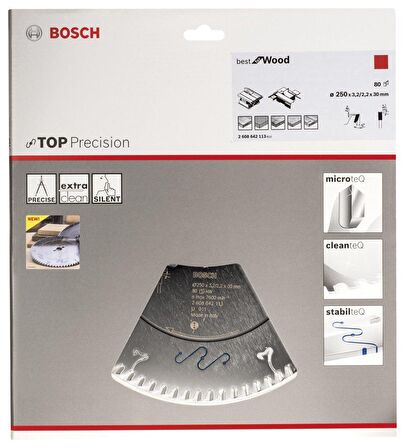 Bosch Best Kesim 250*30 mm 80 Diş Ahşap Testeresi 2608642113